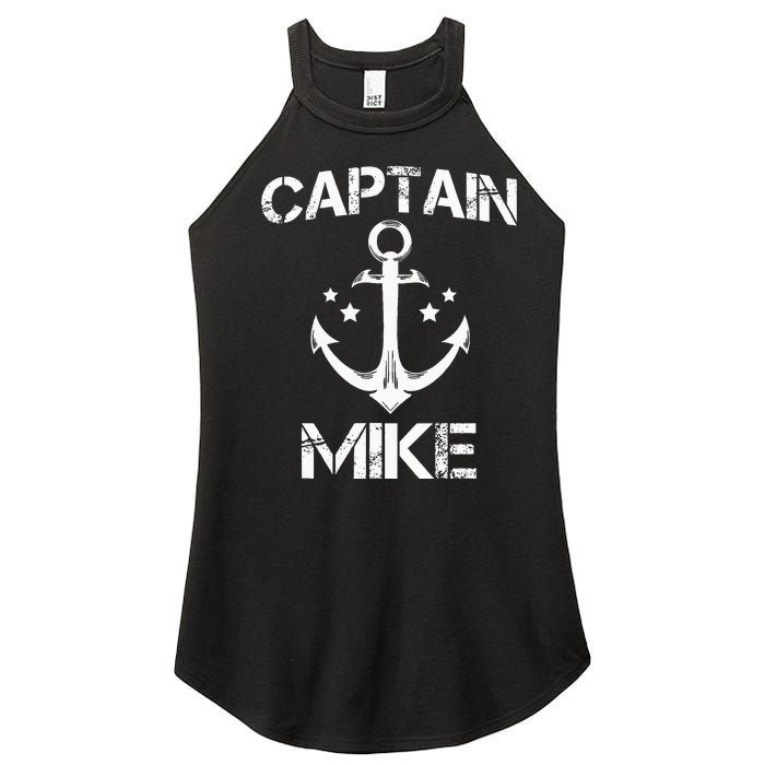 CAPTAIN MIKE Funny Birthday Personalized Name Boat Gift Women's Perfect Tri Rocker Tank