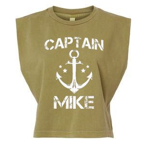 CAPTAIN MIKE Funny Birthday Personalized Name Boat Gift Garment-Dyed Women's Muscle Tee