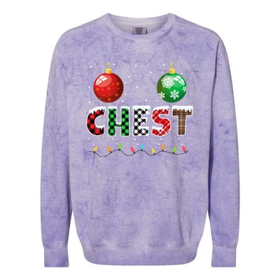 Chestnuts Matching Family Funny Chest Nuts Christmas Couples Colorblast Crewneck Sweatshirt