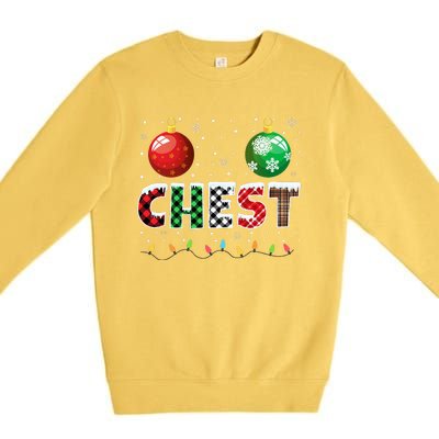 Chestnuts Matching Family Funny Chest Nuts Christmas Couples Premium Crewneck Sweatshirt