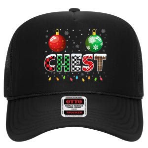 Chestnuts Matching Family Funny Chest Nuts Christmas Couples High Crown Mesh Back Trucker Hat