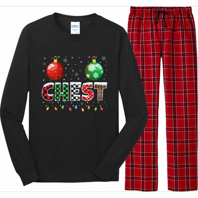 Chestnuts Matching Family Funny Chest Nuts Christmas Couples Long Sleeve Pajama Set