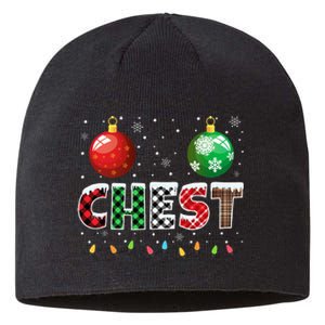 Chestnuts Matching Family Funny Chest Nuts Christmas Couples Sustainable Beanie