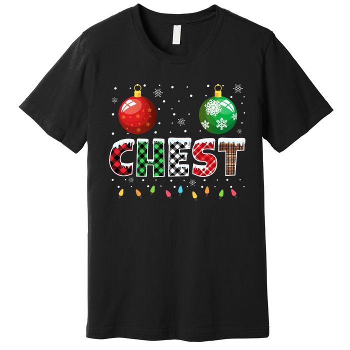 Chestnuts Matching Family Funny Chest Nuts Christmas Couples Premium T-Shirt