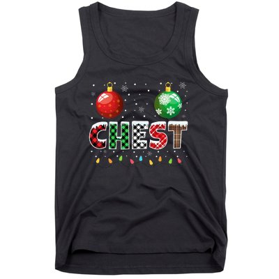 Chestnuts Matching Family Funny Chest Nuts Christmas Couples Tank Top