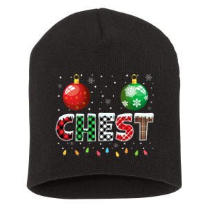 Chestnuts Matching Family Funny Chest Nuts Christmas Couples Short Acrylic Beanie