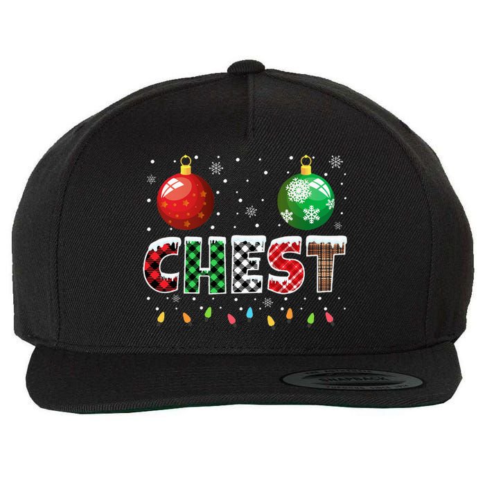 Chestnuts Matching Family Funny Chest Nuts Christmas Couples Wool Snapback Cap