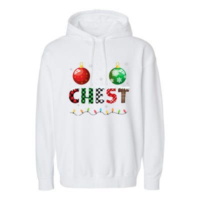 Chestnuts Matching Family Funny Chest Nuts Christmas Couples Garment-Dyed Fleece Hoodie