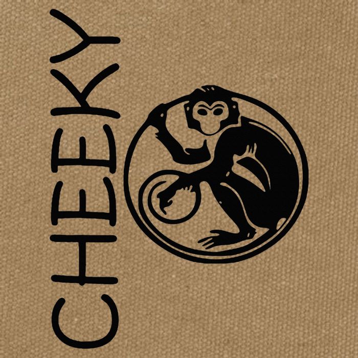 Cheeky Monkey Fun Primate Black Tattoo Art Cotton Canvas Backpack
