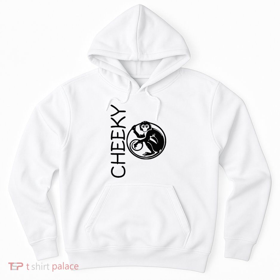 Cheeky Monkey Fun Primate Black Tattoo Art Hoodie