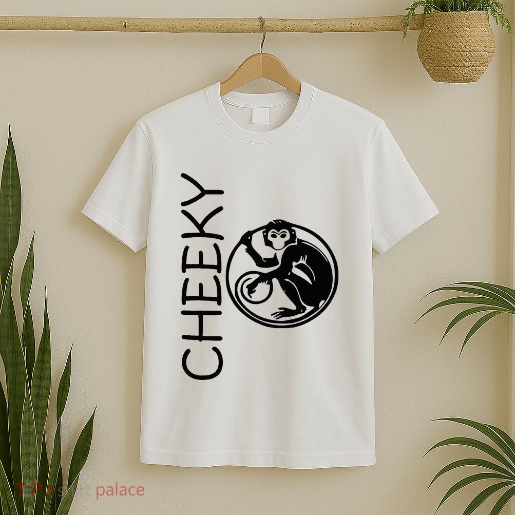 Cheeky Monkey Fun Primate Black Tattoo Art T-Shirt