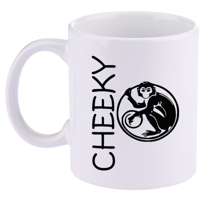 Cheeky Monkey Fun Primate Black Tattoo Art 11oz C Handle Ceramic Mug