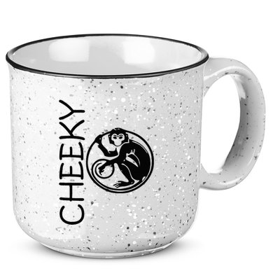 Cheeky Monkey Fun Primate Black Tattoo Art 15oz Campfire Ceramic Mug