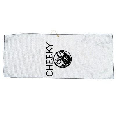 Cheeky Monkey Fun Primate Black Tattoo Art Large Microfiber Waffle Golf Towel