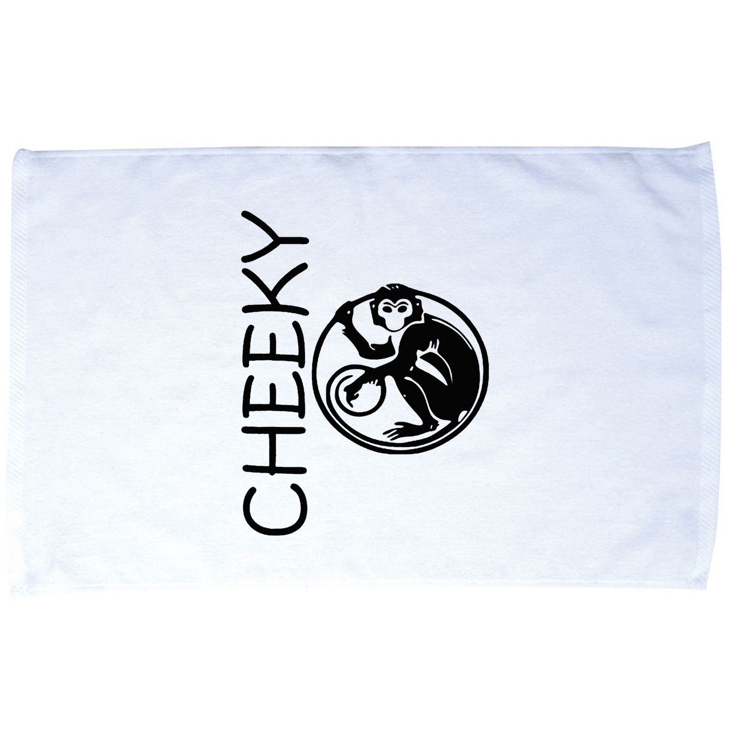 Cheeky Monkey Fun Primate Black Tattoo Art Microfiber Hand Towel