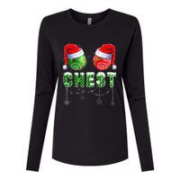 Chestnuts Matching Family Funny Chestnuts Christmas Couples Womens Cotton Relaxed Long Sleeve T-Shirt