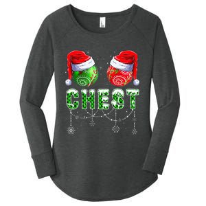 Chestnuts Matching Family Funny Chestnuts Christmas Couples Women's Perfect Tri Tunic Long Sleeve Shirt