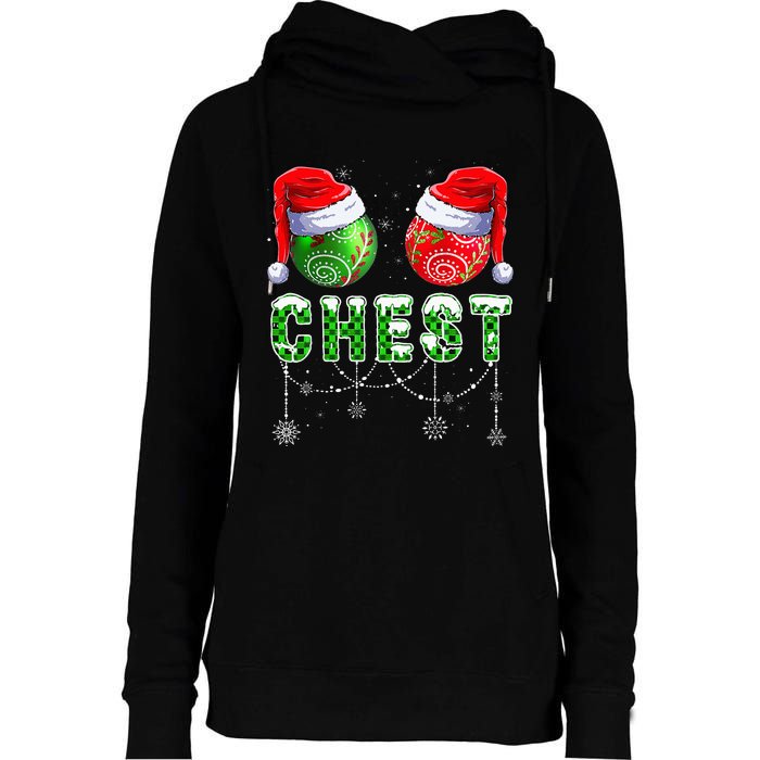 Chestnuts Matching Family Funny Chestnuts Christmas Couples Womens Funnel Neck Pullover Hood