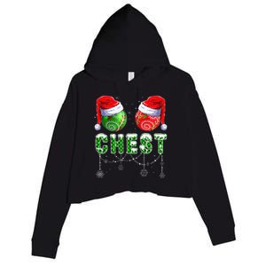 Chestnuts Matching Family Funny Chestnuts Christmas Couples Crop Fleece Hoodie