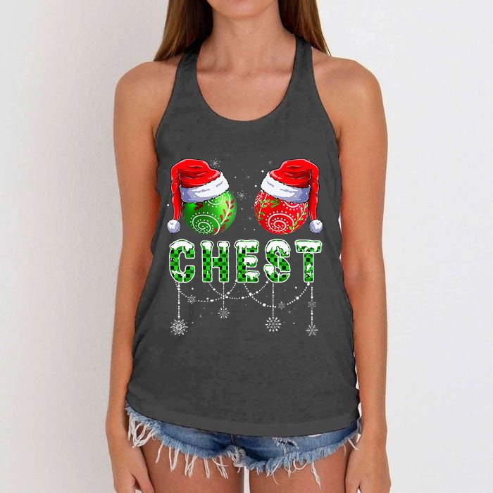 Chestnuts Matching Family Funny Chestnuts Christmas Couples Women's Knotted Racerback Tank