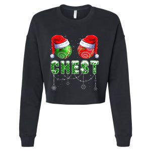 Chestnuts Matching Family Funny Chestnuts Christmas Couples Cropped Pullover Crew