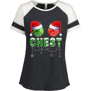 Chestnuts Matching Family Funny Chestnuts Christmas Couples Enza Ladies Jersey Colorblock Tee