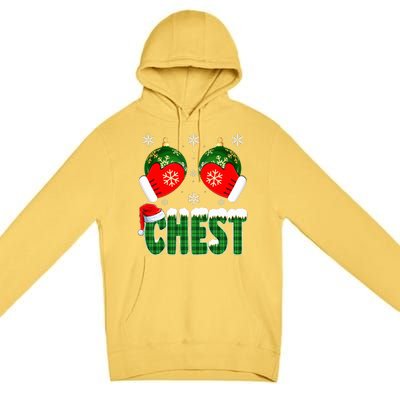 Chestnuts Matching Family Funny Chest Nuts Christmas Couples  Premium Pullover Hoodie