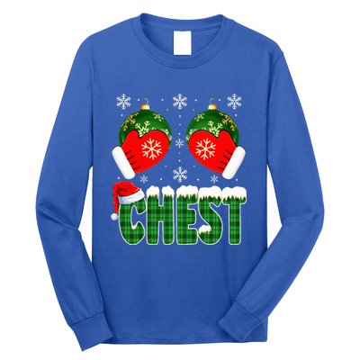 Chestnuts Matching Family Funny Chest Nuts Christmas Couples  Long Sleeve Shirt