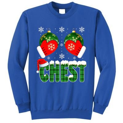 Chestnuts Matching Family Funny Chest Nuts Christmas Couples  Sweatshirt