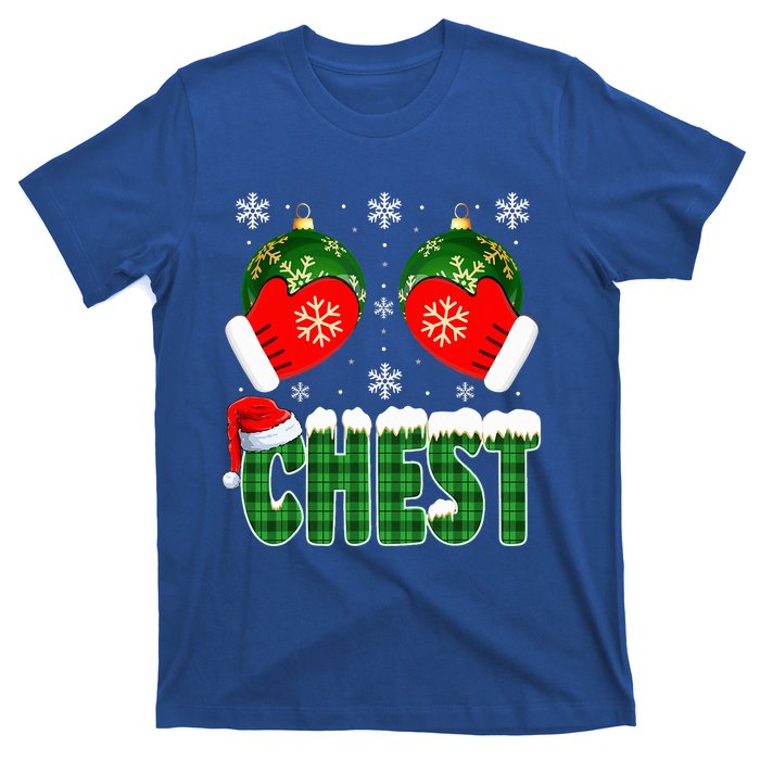 Chestnuts Matching Family Funny Chest Nuts Christmas Couples  T-Shirt