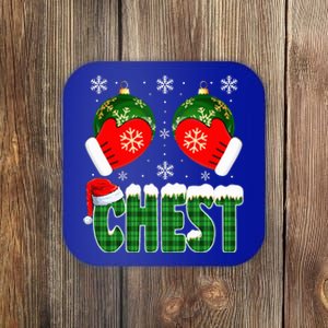 Chestnuts Matching Family Funny Chest Nuts Christmas Couples  Coaster