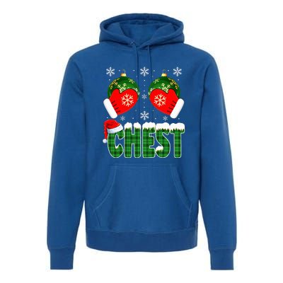 Chestnuts Matching Family Funny Chest Nuts Christmas Couples  Premium Hoodie