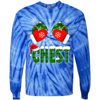 Chestnuts Matching Family Funny Chest Nuts Christmas Couples  Tie-Dye Long Sleeve Shirt