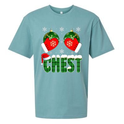 Chestnuts Matching Family Funny Chest Nuts Christmas Couples  Sueded Cloud Jersey T-Shirt