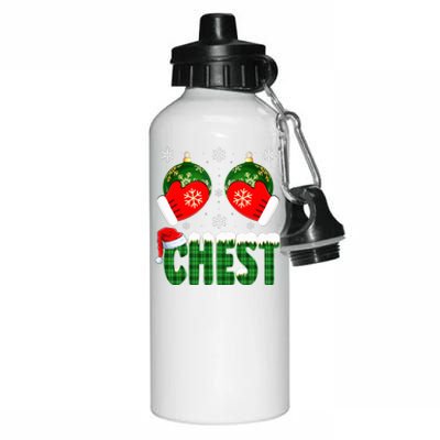 Chestnuts Matching Family Funny Chest Nuts Christmas Couples  Aluminum Water Bottle 