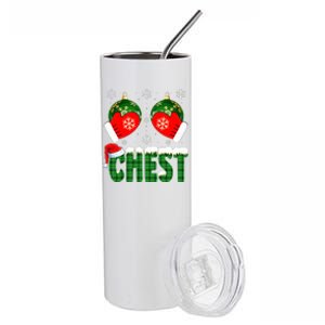 Chestnuts Matching Family Funny Chest Nuts Christmas Couples  Stainless Steel Tumbler