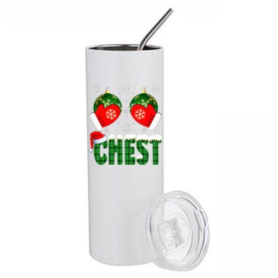 Chestnuts Matching Family Funny Chest Nuts Christmas Couples  Stainless Steel Tumbler