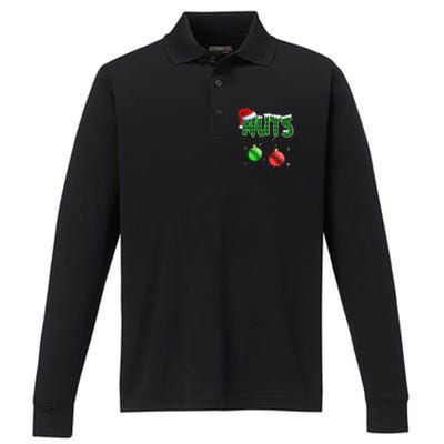 Chestnuts Matching Family Funny Chest Nuts Christmas Couples Performance Long Sleeve Polo