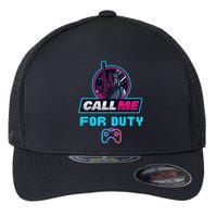 Call Me For Duty, Console Gaming Arcade Winning Mood Flexfit Unipanel Trucker Cap
