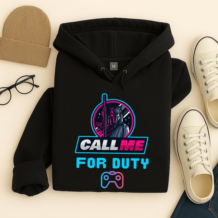 Call Me For Duty, Console Gaming Arcade Winning Mood Hoodie