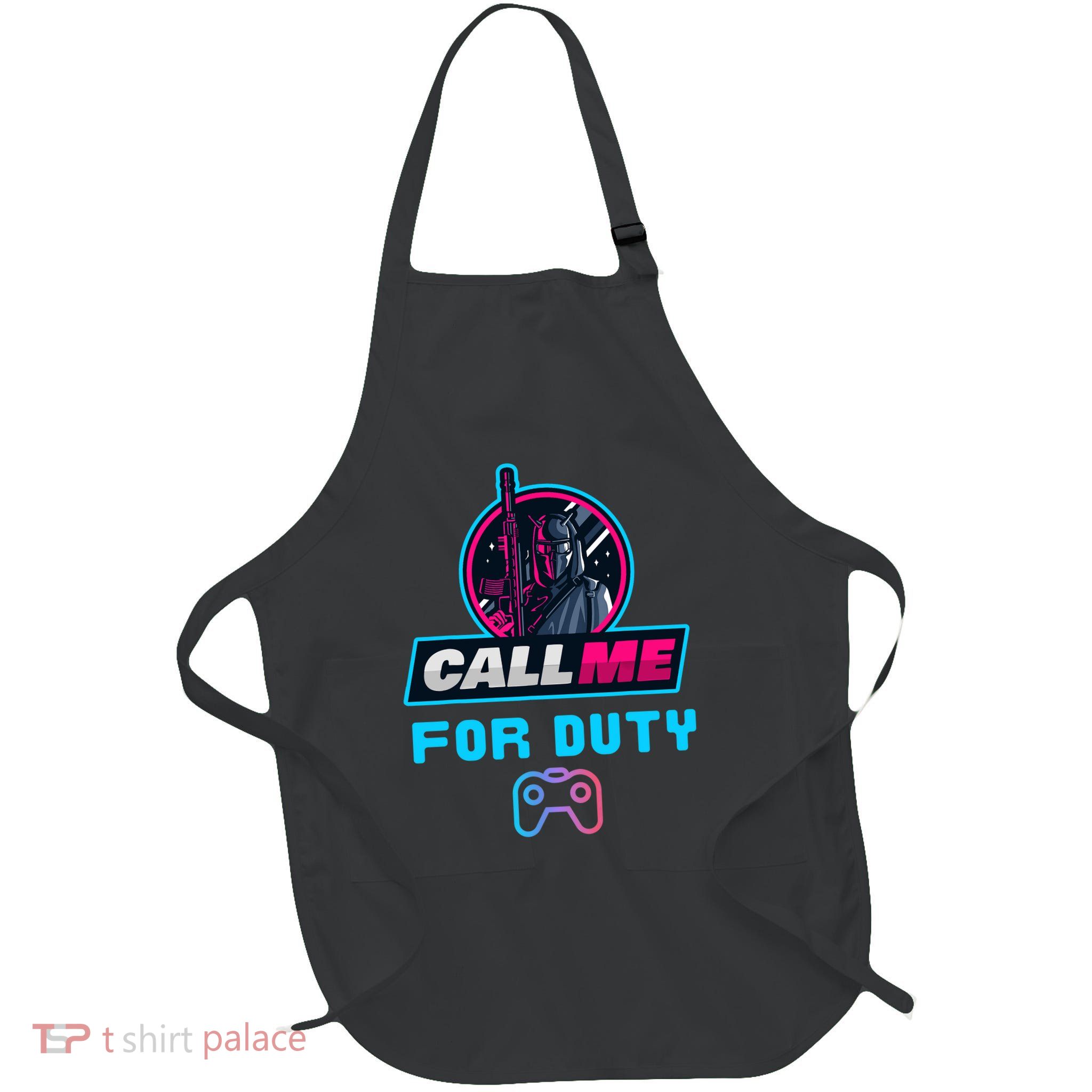 Call Me For Duty, Console Gaming Arcade Winning Mood Apron