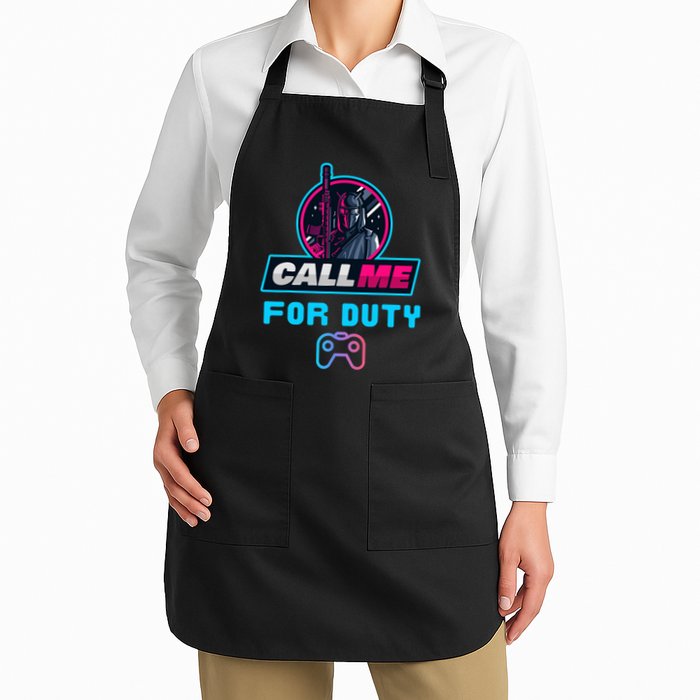 Call Me For Duty, Console Gaming Arcade Winning Mood Apron
