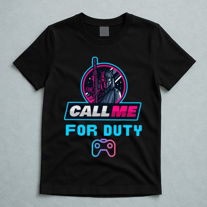 Call Me For Duty, Console Gaming Arcade Winning Mood T-Shirt