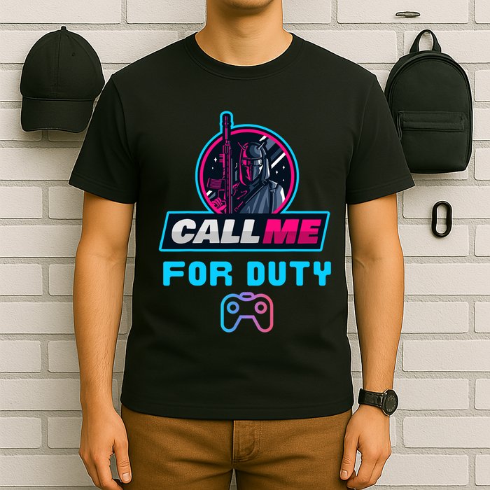 Call Me For Duty, Console Gaming Arcade Winning Mood T-Shirt
