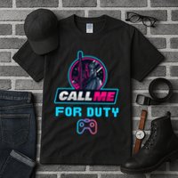 Call Me For Duty, Console Gaming Arcade Winning Mood Tall T-Shirt