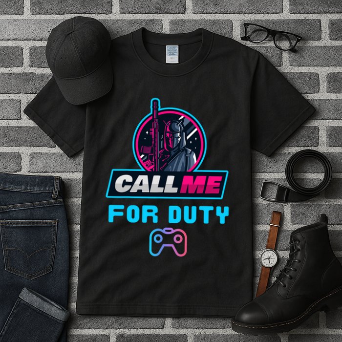 Call Me For Duty, Console Gaming Arcade Winning Mood Tall T-Shirt