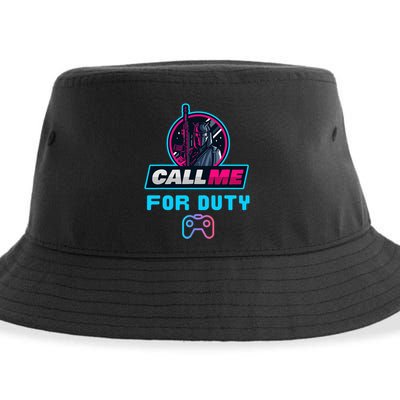 Call Me For Duty, Console Gaming Arcade Winning Mood Sustainable Bucket Hat