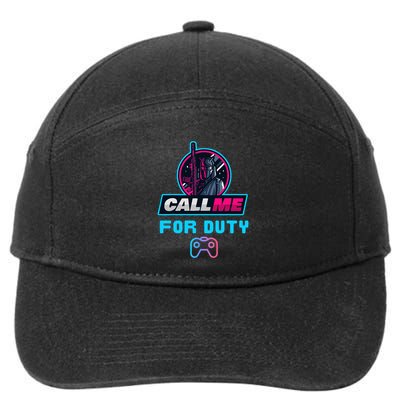 Call Me For Duty, Console Gaming Arcade Winning Mood 7-Panel Snapback Hat