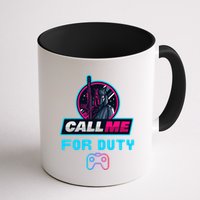 Call Me For Duty, Console Gaming Arcade Winning Mood Mug