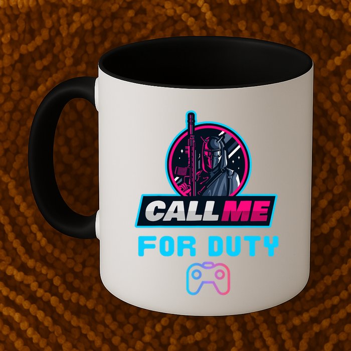 Call Me For Duty, Console Gaming Arcade Winning Mood Mug